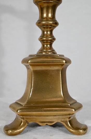 Coppia di portacandele in bronzo dorato - metà del XIX secolo