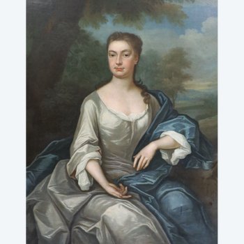 Kreis Von Sir Godfrey Kneller (1646-1723) Porträt Einer Dame