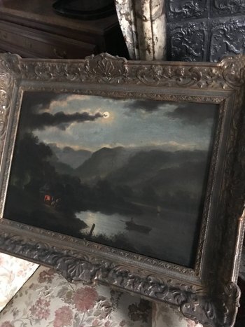 Olio su tela "claire de Lune" (Chiaro di luna)