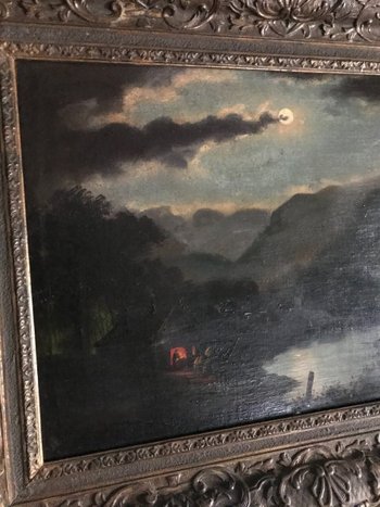 Olio su tela "claire de Lune" (Chiaro di luna)
