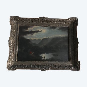 Olio su tela "claire de Lune" (Chiaro di luna)