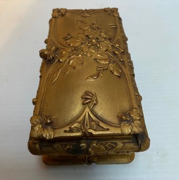 BOÎTE À TIMBRES BRONZE 1900