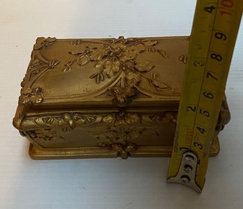BOÎTE À TIMBRES BRONZE 1900