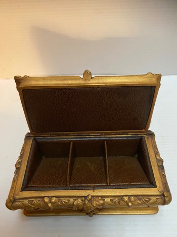 BOÎTE À TIMBRES BRONZE 1900