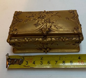BOÎTE À TIMBRES BRONZE 1900