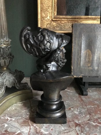Bronze Patinierte Büste Von Ajax