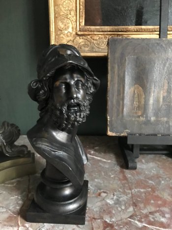 Bronze Patinierte Büste Von Ajax
