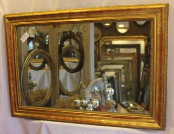 Miroir Rectangle Louis Philippe, Feuille d'Or Et Mercure 76 X 110 Cm