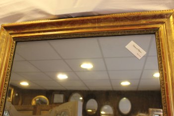 Miroir Rectangle Louis Philippe, Feuille d'Or Et Mercure 76 X 110 Cm