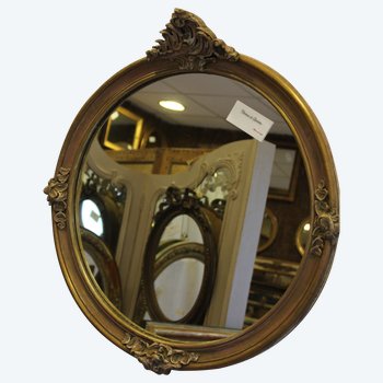 Round Mirror Louis XV Style, 54 X 58 Cm