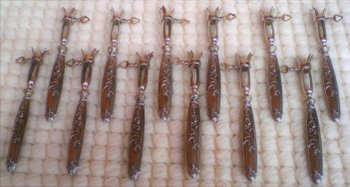 Box of 12 ribbed sleeves silver sleeves filled with art nouveau decor