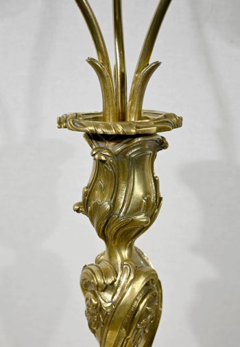 Art Nouveau lamp in gilded bronze - Late 19th century
