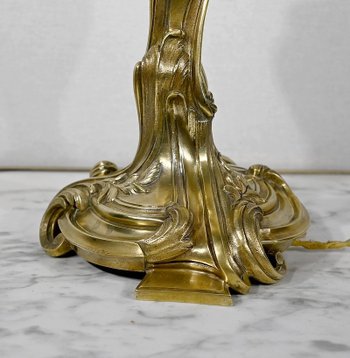 Art Nouveau lamp in gilded bronze - Late 19th century