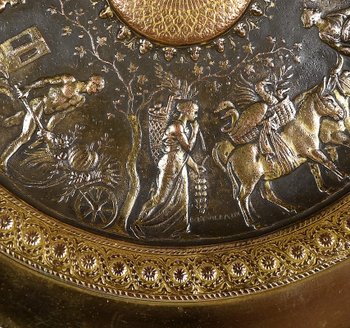 Tazza in bronzo dorato, firmata F. Levillain, F. Barbedienne - XIX secolo