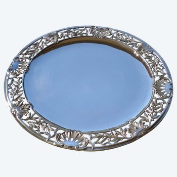 Coupe ajourée sur pied en argent massif poinçon minerve titre 1 Ravinet d'Enfert