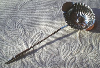 Fruit / punch spoon in solid silver hallmark old goldsmith Antoine VAUTRIN late nineteenth