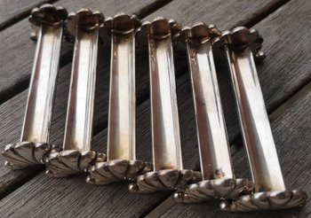 6 silver plated knife holders Ravinet DENFERT