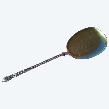 Eiscreme-Servierlöffel aus massivem Silber und Vermeil-Vermeil Goldschmied Jules MONNEY neunzehnten