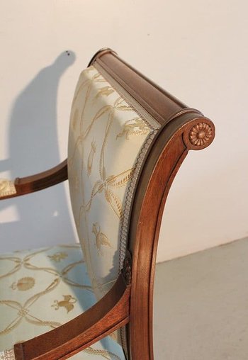 Suite di 3 poltrone in mogano in stile Luigi XVI - metà del XX secolo