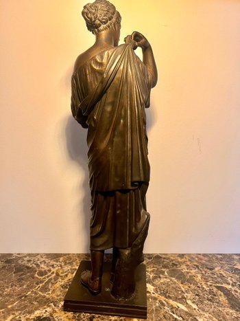 Statua in bronzo di donna greca Artemide 44 cm