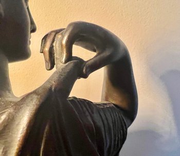 Statua in bronzo di donna greca Artemide 44 cm
