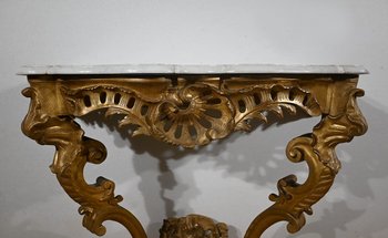 Console d’Applique en Bois Doré, style Louis XV, époque Napoléon III – Milieu XIXe