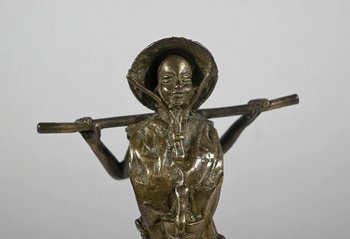 Bronzo "Il contadino indocinese", Asia - Inizio XX secolo