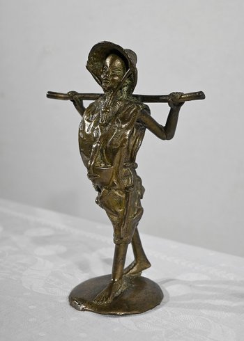 Bronzo "Il contadino indocinese", Asia - Inizio XX secolo