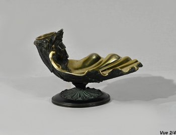 Bronze inkwell with double patina - 2nd part of the 19th century