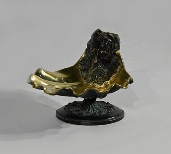 Bronze inkwell with double patina - 2nd part of the 19th century