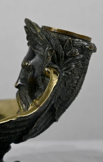 Bronze inkwell with double patina - 2nd part of the 19th century
