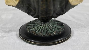 Bronze inkwell with double patina - 2nd part of the 19th century