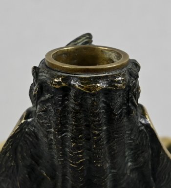 Bronze inkwell with double patina - 2nd part of the 19th century
