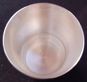 Elegant silver-plated cup with "Ribbons" decor. BEL Toulouse goldsmith's shop