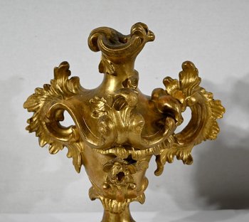 Florentine Fire Pots in Gilded Limewood - Late 18th century