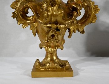 Florentine Fire Pots in Gilded Limewood - Late 18th century