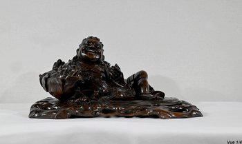 Set di Buddha e vassoi in palissandro, Cina - Fine XIX secolo