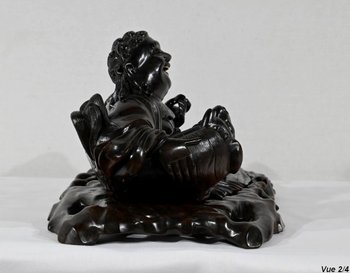 Set di Buddha e vassoi in palissandro, Cina - Fine XIX secolo
