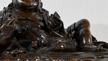 Set di Buddha e vassoi in palissandro, Cina - Fine XIX secolo