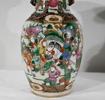 Pair of Nanjing Porcelain Vases, China - Late 19th century
