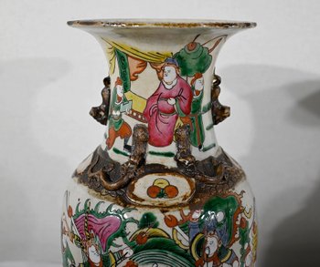 Pair of Nanjing Porcelain Vases, China - Late 19th century