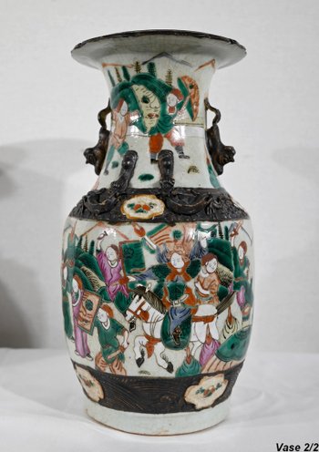 Pair of Nanjing Porcelain Vases, China - Late 19th century