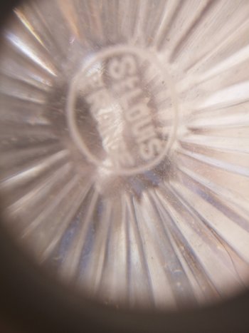 Lovely crystal pitcher "Trianon" model in Saint-Louis crystal
