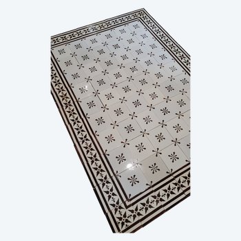 DESVRES Antique, Ensemble de 88 Carrelages Carreaux Français Epoque Napoléon III, Anciens Carrelages,Carreaux DESVRES (motif 47.6x34.6 inch)