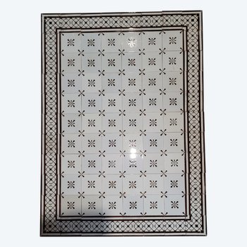 DESVRES Antique, Ensemble de 88 Carrelages Carreaux Français Epoque Napoléon III, Anciens Carrelages,Carreaux DESVRES (motif 47.6x34.6 inch)