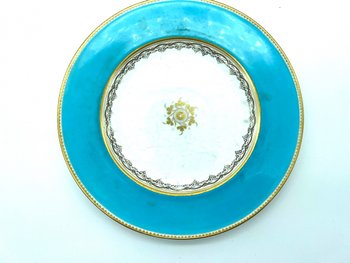Set of 2 porcelain plates from Paris