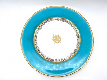 Set of 2 porcelain plates from Paris