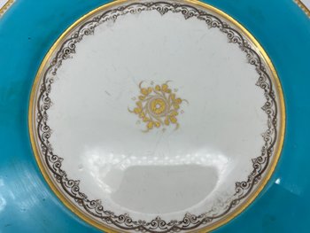 Set of 2 porcelain plates from Paris