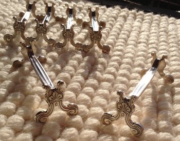 6 Christofle silver-plated knife holders, Marie-Antoinette model