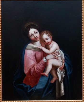 Painting Virgin and Child 18 Eme